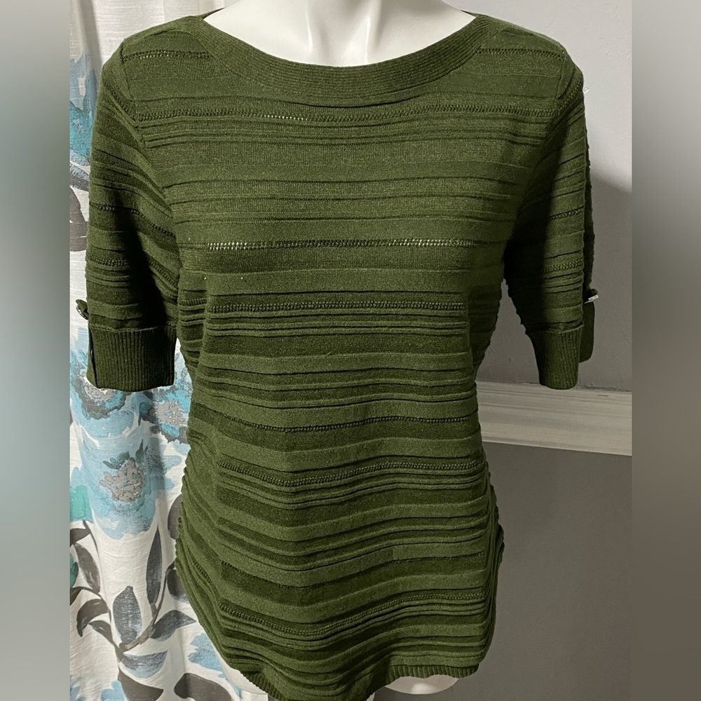 Olive green summer sweater